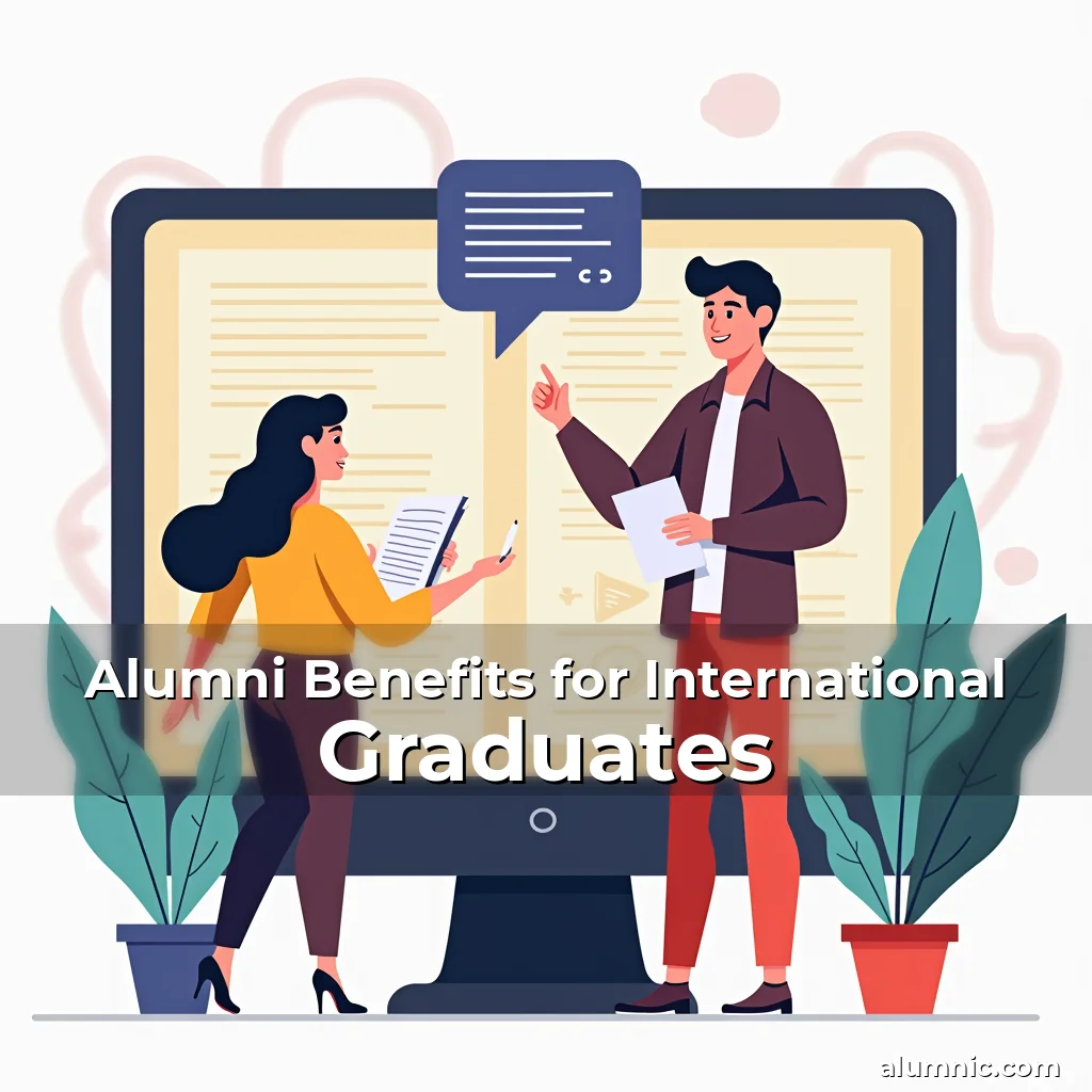 Artistic representation for Alumni Benefits for International Graduates