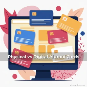 Artistic representation for Physical vs Digital Alumni Cards