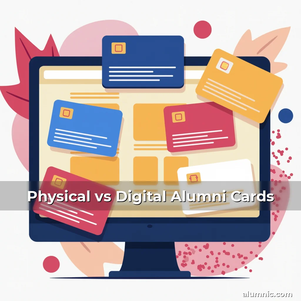 Artistic representation for Physical vs Digital Alumni Cards