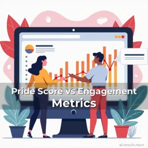 Artistic representation for Pride Score vs Engagement Metrics