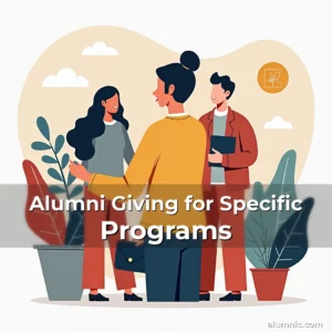 Artistic representation for Alumni Giving for Specific Programs