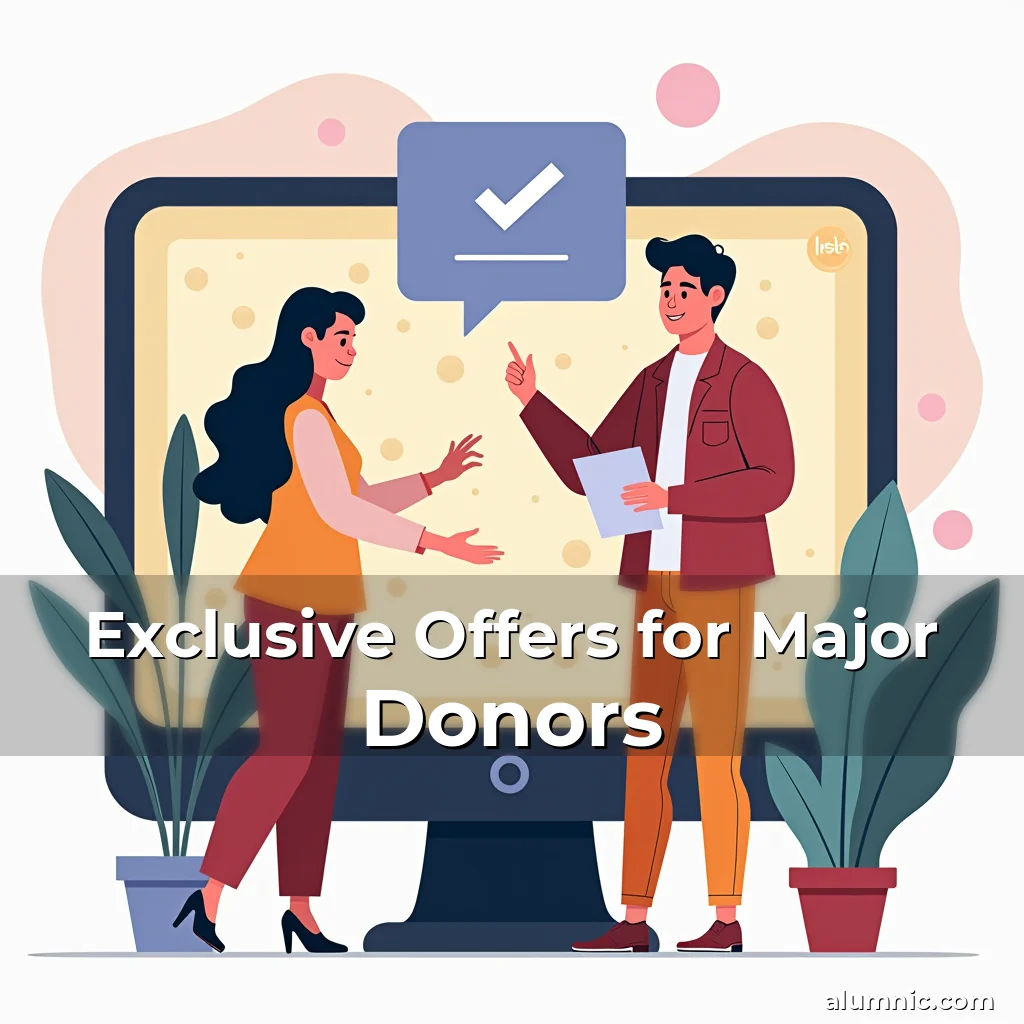 Artistic representation for Exclusive Offers for Major Donors