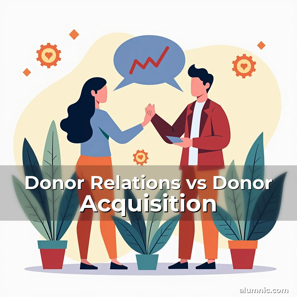 Artistic representation for Donor Relations vs Donor Acquisition