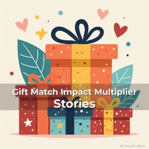 Artistic representation for Gift Match Impact Multiplier Stories