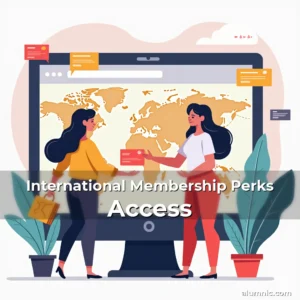Artistic representation for International Membership Perks Access