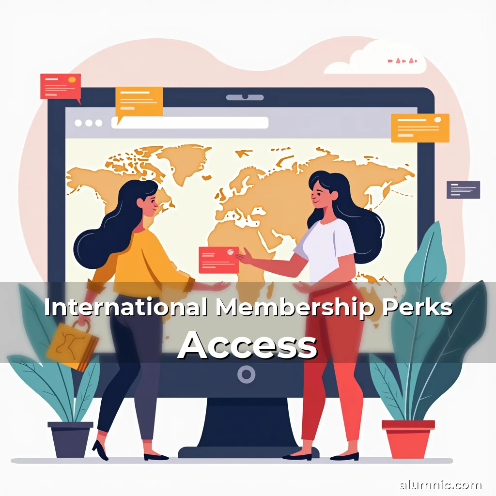 Artistic representation for International Membership Perks Access