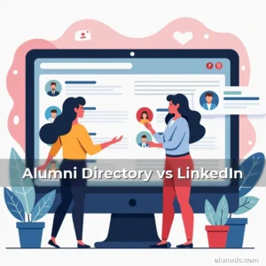 Artistic representation for Alumni Directory vs LinkedIn