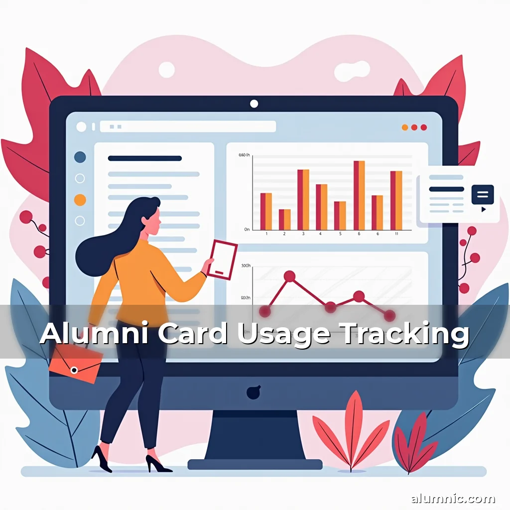 Artistic representation for Alumni Card Usage Tracking