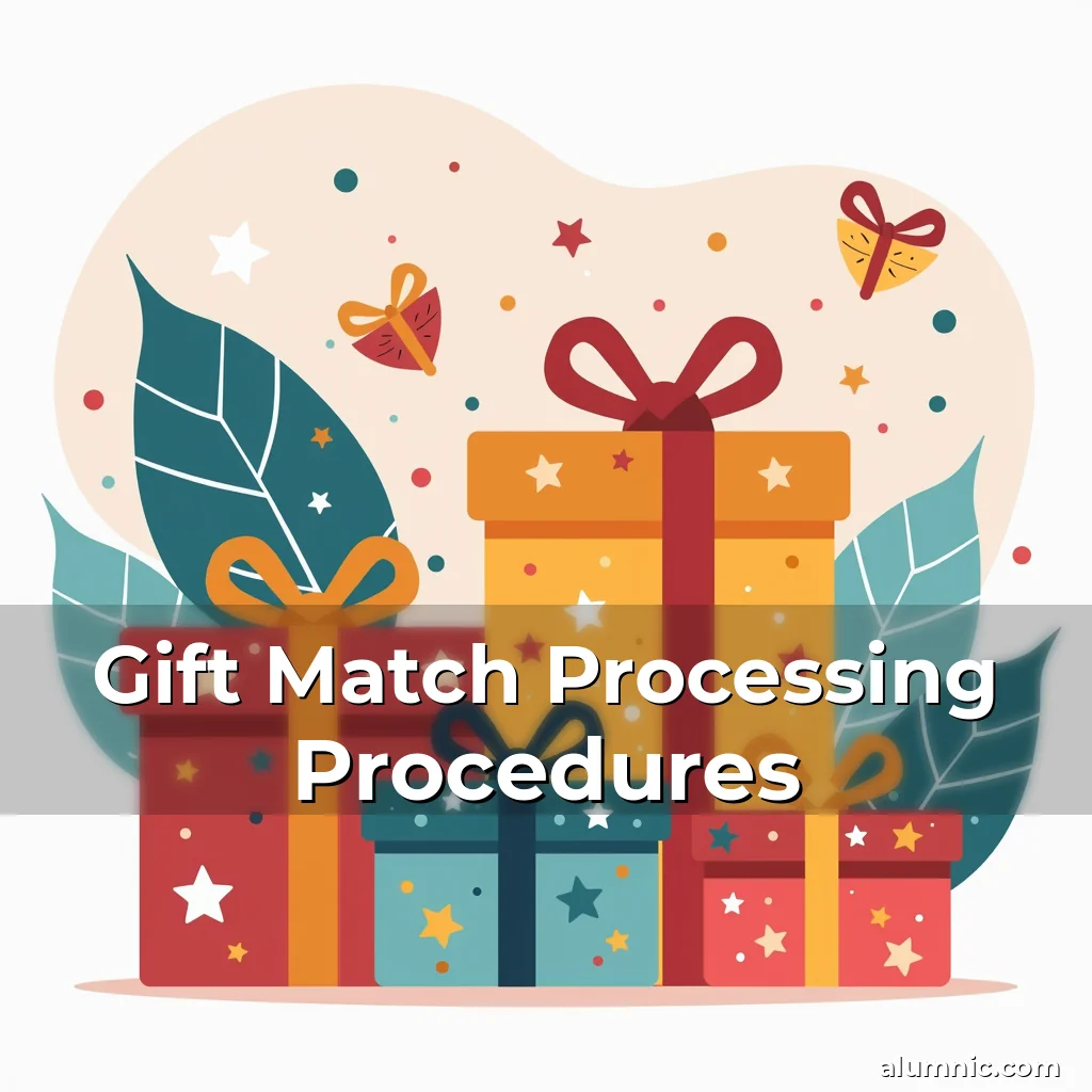 Artistic representation for Gift Match Processing Procedures