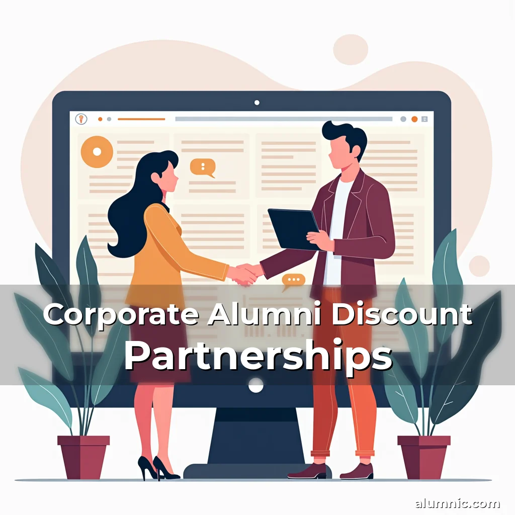 Artistic representation for Corporate Alumni Discount Partnerships
