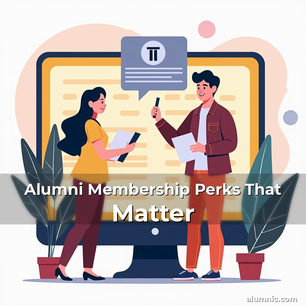 Artistic representation for Alumni Membership Perks That Matter