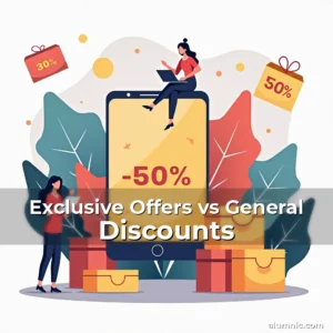 Artistic representation for Exclusive Offers vs General Discounts