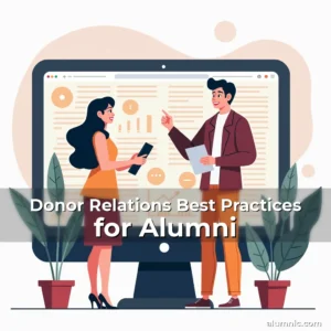 Artistic representation for Donor Relations Best Practices for Alumni