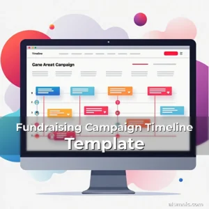 Artistic representation for Fundraising Campaign Timeline Template