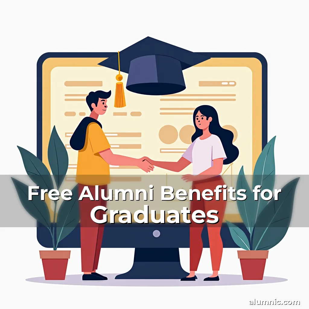 Artistic representation for Free Alumni Benefits for Graduates