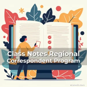 Read more about the article Class Notes Regional Correspondent Program