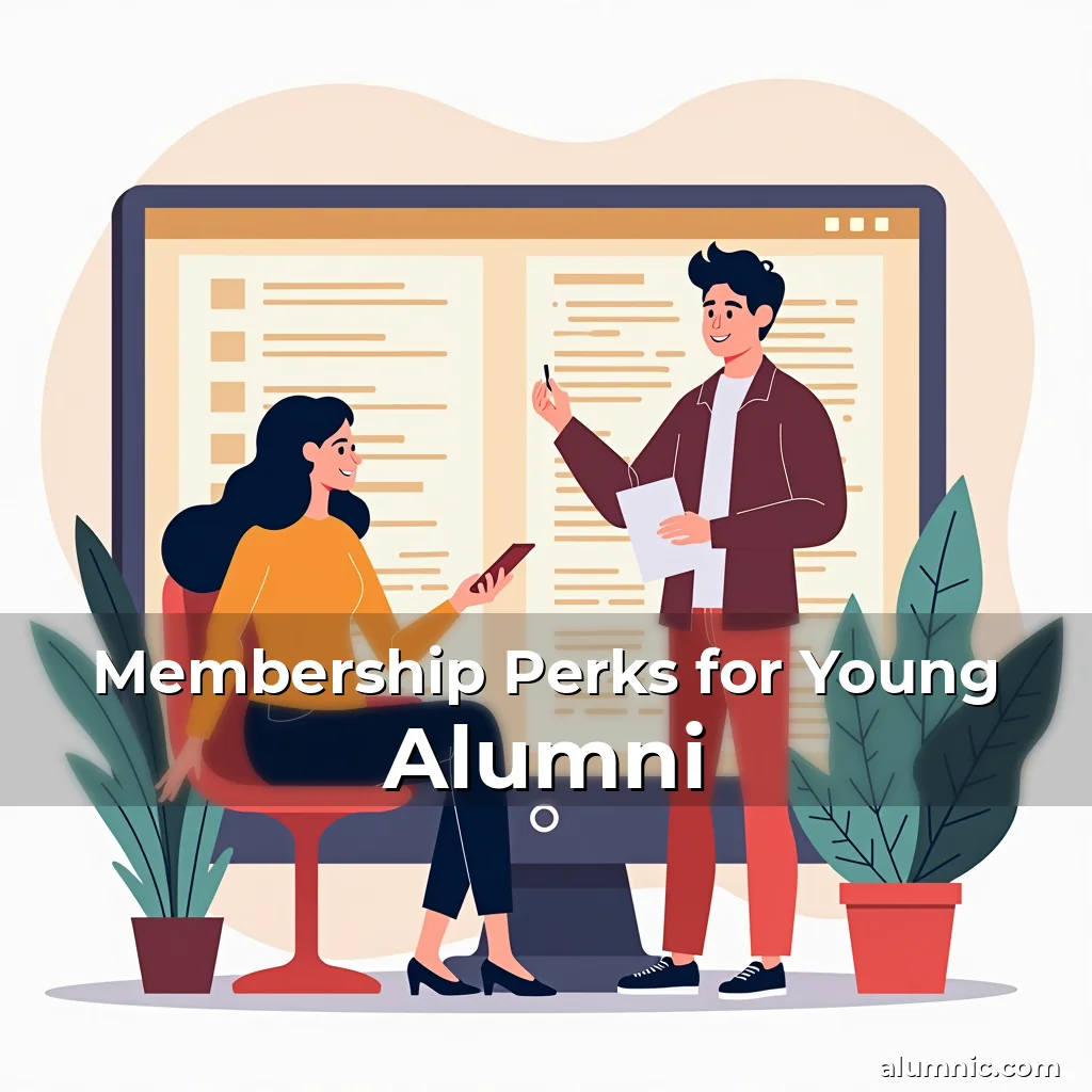 Artistic representation for Membership Perks for Young Alumni